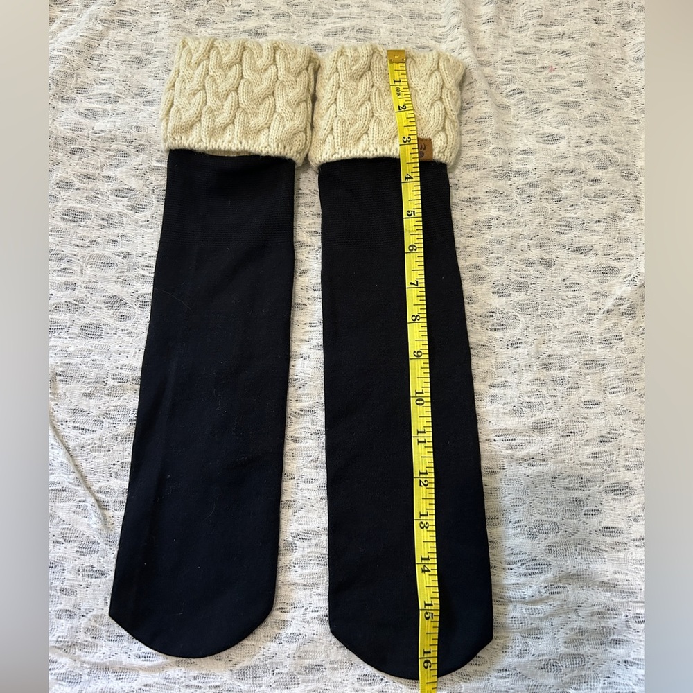 Knit Cuff Black Leg Warmers
